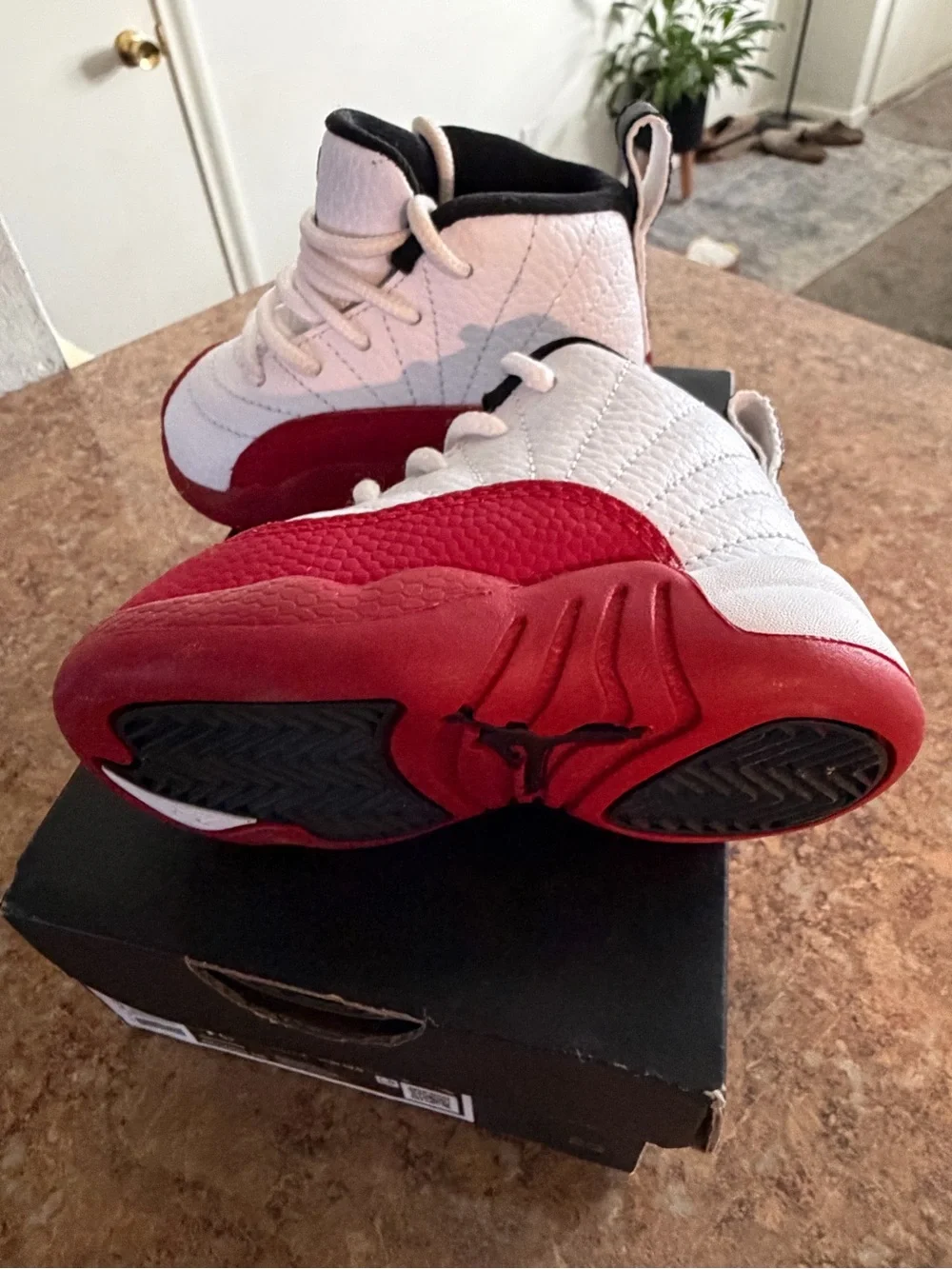 Jordan Kids' Retro 12 Sneakers - White & Red